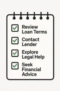 Checklist for managing coding bootcamp loans after a school closure.